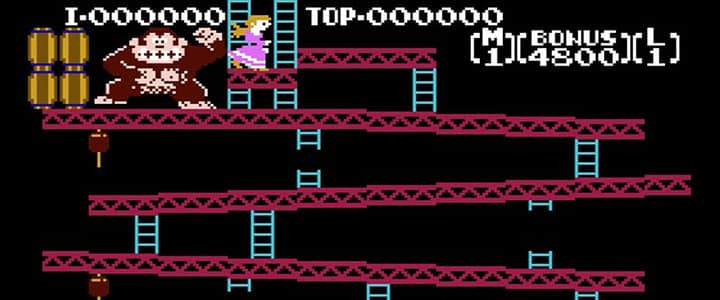 The girders and signature gorilla of Donkey Kong